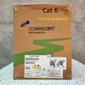 Thùng cáp mạng CommScope Cat6 UTP 23AWG 1427254-6, hiển thị thông tin sản phẩm và thương hiệu rõ nét.
