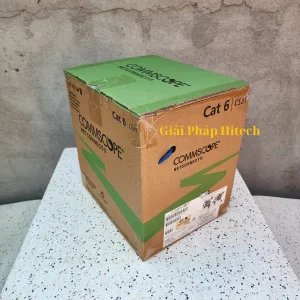 Bao bì cáp mạng CommScope Cat6 UTP 23AWG model 1427254-6, sẵn sàng cho lắp đặt hệ thống mạng.