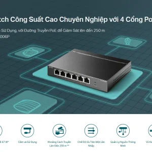 TL-SF1006P Switch Để Bàn 6 Cổng 10/100Mbps với 4 Cổng PoE+