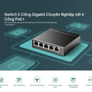 TL-SG1005LP Switch Để Bàn 5 Cổng Gigabit với 4 Cổng PoE+