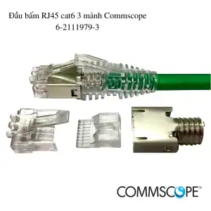 Đầu mạng / đầu bấm RJ45 Cat6 3 mảnh Commscope 6-2111979-3. Đầu bấm RJ45 Cat6