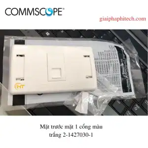 Mặt trước mặt nạ hình chữ nhật 1 cổng, màu trắng 2-1427030-1