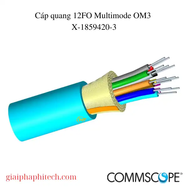 Cáp quang 12FO Multimode OM3 mã X-1859420-3