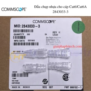 Đầu chụp nhựa cho cáp Cat6/Cat6A Commscope 2843033-3. Đầu chụp nhựa Cat6