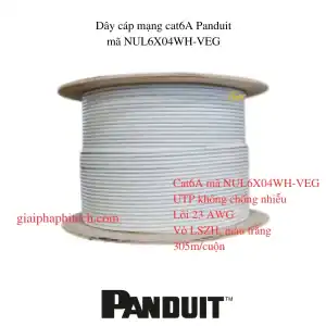 Dây cáp mạng cat6A Panduit mã NUL6X04WH-VEG