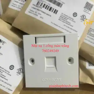 Mặt sau mặt nạ vuông 1 cổng, màu trắng 760249249
