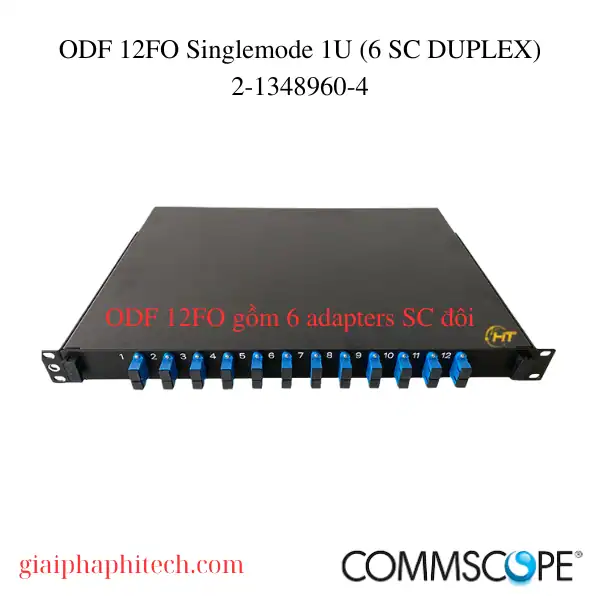 ODF 12FO Singlemode 1U (6 SC DUPLEX) mã 2-1348960-4