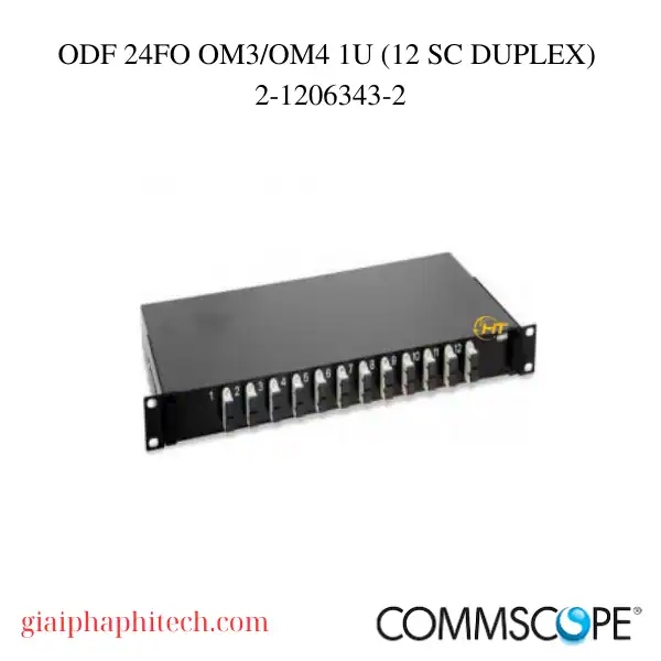 ODF 24FO OM3/OM4 1U (12 SC DUPLEX) mã 2-1206343-2
