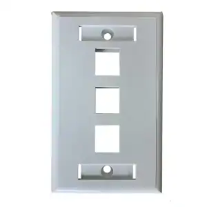 3-Port Keystone wallplate White 03412 Legrand