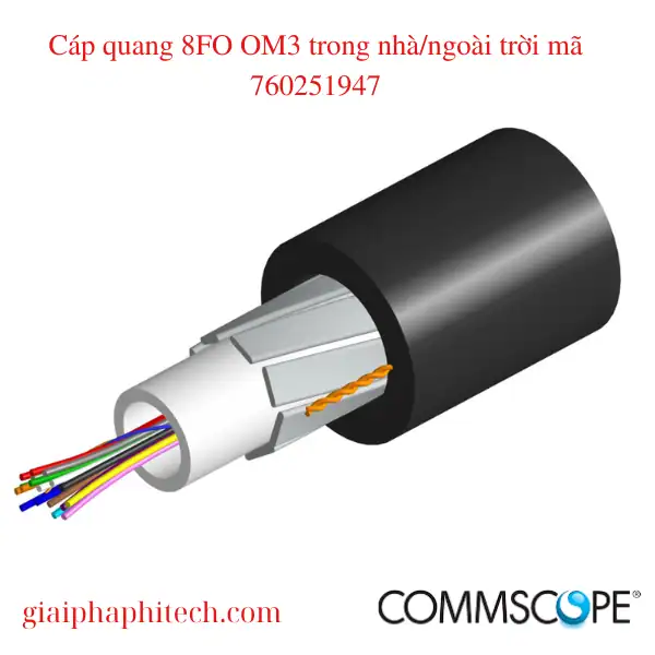 Cáp quang 8FO OM3 trong nhà/ngoài trời mã 760251947