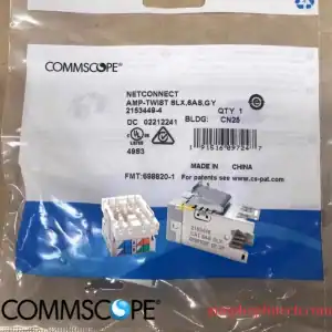 Đóng gói Ổ cắm mạng cat6A Commscope mã 2153449-4