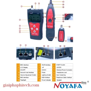 Port Máy test mạng Noyafa NF-300 | Đo Chiều Dài, Dò Dây LCD