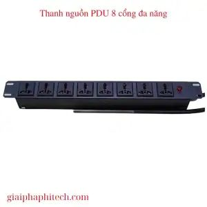 Thanh nguồn PDU 8 cổng đa năng 20A chuẩn 19" 1U