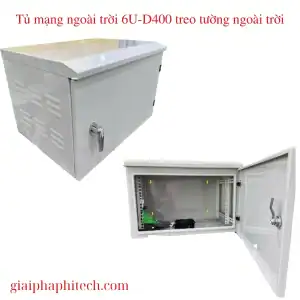 Tủ mạng ngoài trời 19" 6U-D400 treo tường bền bỉ và an toàn