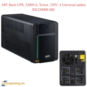 APC Back-UPS, 2200VA, Tower, 230V, 4 Universal outlets, AVR Mã BX2200MI-MS