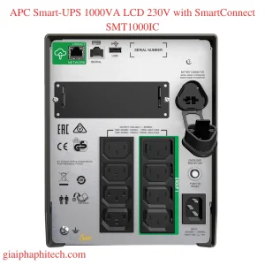 Các cổng kết nối APC Smart-UPS 1000VA LCD 230V with SmartConnect Mã SMT1000IC
