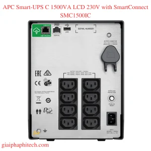 Các cổng kết nối APC Smart-UPS C 1500VA LCD 230V with SmartConnect Mã SMC1500IC