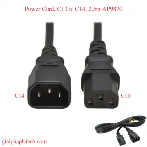 Power Cord, C13 to C14, dài 2.5m AP9870