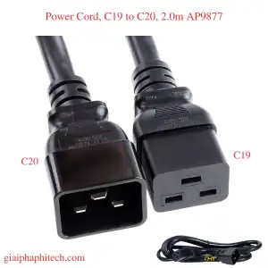 Power Cord, C19 to C20, 2.0m (Dây cáp điện từ UPS đến Server chuẩn C19 to C20) AP9877