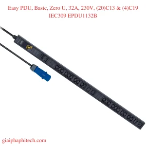 Easy PDU, Basic, Zero U, 32A, 230V, (20)C13 & (4)C19 IEC309 EPDU1132B