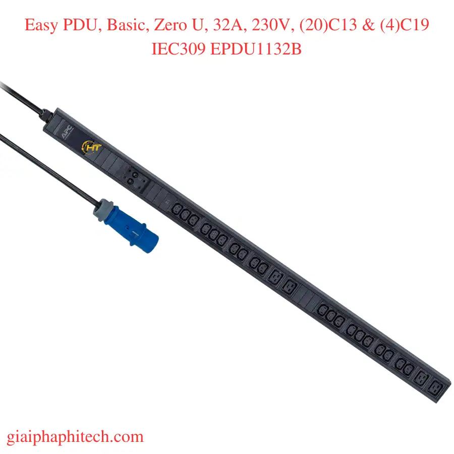 Easy PDU, Basic, Zero U, 32A, 230V, (20)C13 & (4)C19 IEC309 EPDU1132B