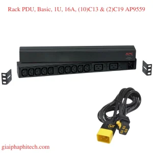 Rack PDU, Basic, 1U, 16A, 208&230V, (10)C13 & (2)C19 AP9559