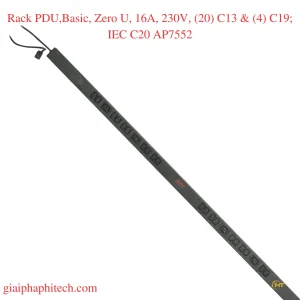 Rack PDU,Basic, Zero U, 16A, 230V, (20) C13 & (4) C19; IEC C20 AP7552