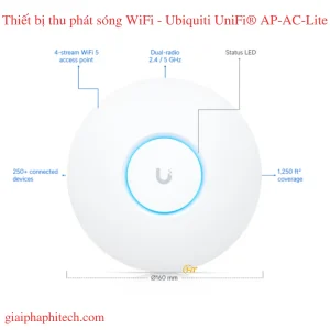 Thiết bị thu phát sóng WiFi - Ubiquiti UniFi® AP-AC-Lite