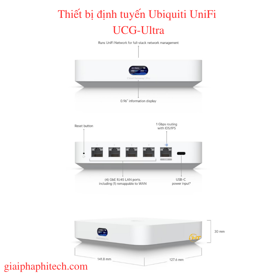 Chi tiết Ubiquiti UniFi Thiết bị định tuyến Cloud Gateway UCG-Ultra
