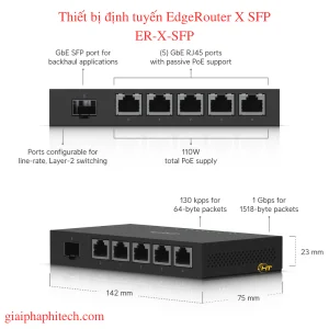 Thông số Thiết bị định tuyến EdgeRouter X SFP (ER-X-SFP)