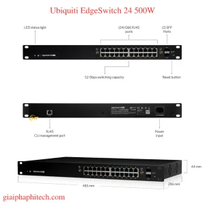 ES-24-500W: Thiết bị chuyển mạch - Ubiquiti EdgeSwitch 24 500W