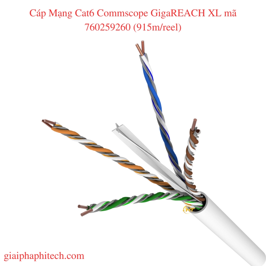 Cáp Mạng Cat6 Commscope GigaREACH XL mã 760259260, 915m/cuộn